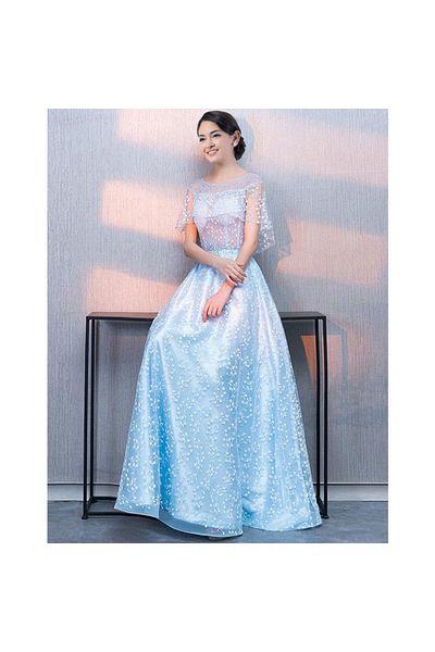 OEM Rochie Melissa din dantela bleumarin