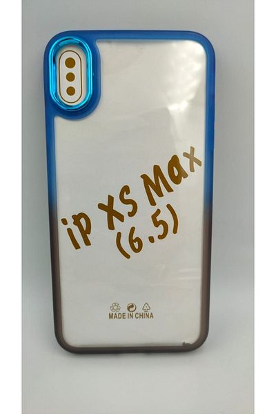 Generic Clear Soft Case Compatible with iPhone XS MAX with Gradient Color Contrast Edge Style1