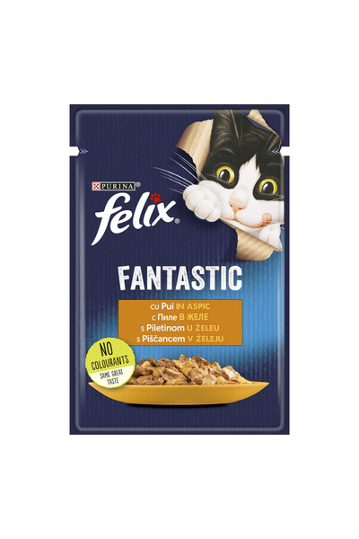 FELIX Felix Fantastic Wet Cat Food Chicken in Aspic, 85g