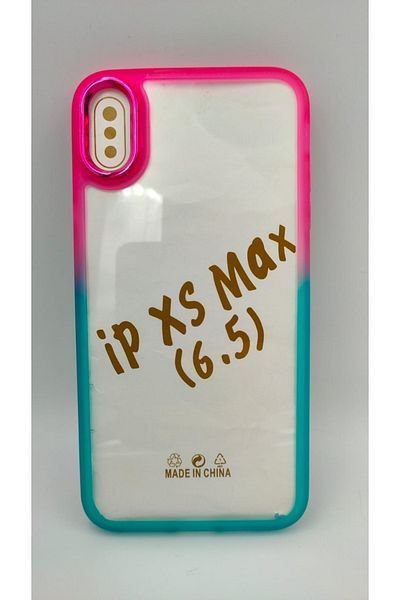 Generic Clear Soft Case Compatible with iPhone XS MAX with Gradient Color Contrast Edge Style1