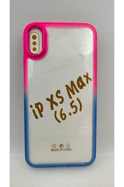 Generic Clear Soft Case Compatible with iPhone XS MAX with Gradient Color Contrast Edge Style1