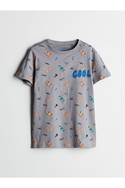 LC Waikiki Lcw Kids Crew Neck Boy's Pajamas Set with Shorts