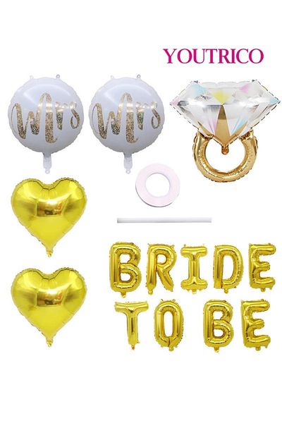 Youtrico Bride to Be Balloon Set - Romantic Proposal Decor for Wedding Engagement Party