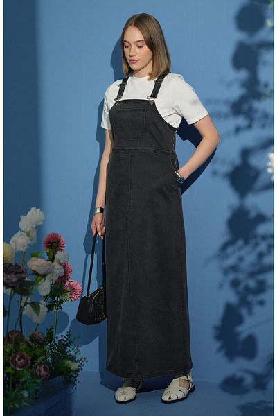 Fatma Atasoy Salopetă gri denim