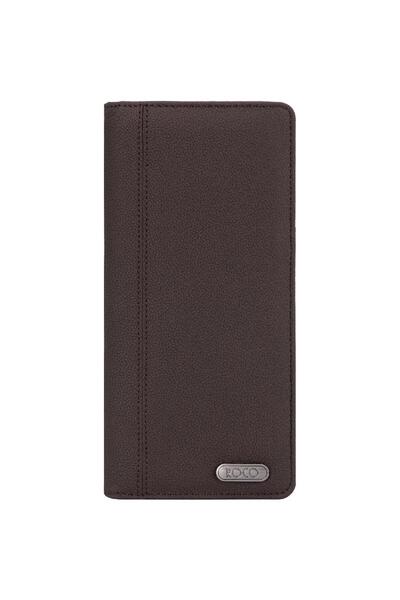 Roco حامل بطاقات عمل من الجلد البني المحبب - يحمل 160 بطاقة قياسية (8.5 × 5.4...