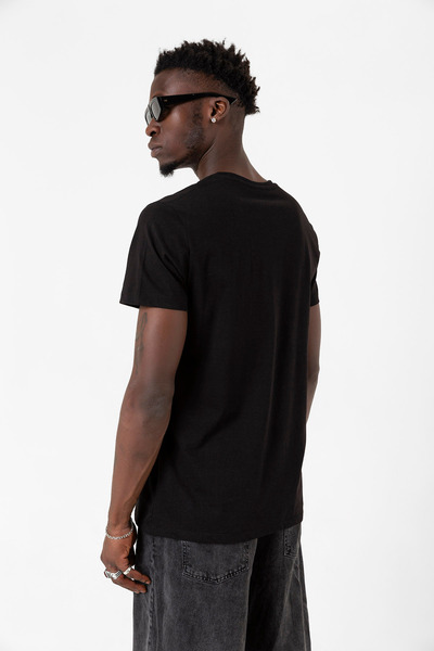 Tshirthane Mr Beast Lettern Black Men's Tshirt