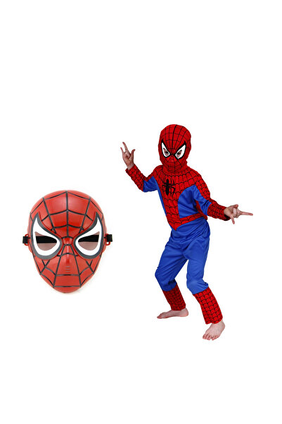 Depox První dětský kostým Spidermana, 100% polyester a plastová maska, 7-9 le...
