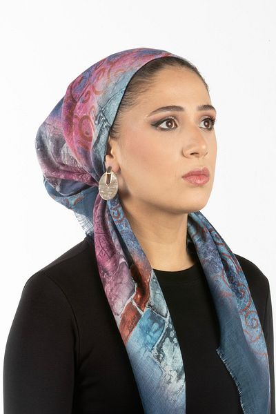 safura 4 Pack Practical Bonnet Scarf - Abstract, Gradient and Geometric Patterns