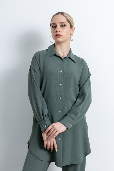 TUĞBA ERGÜL Kadın Ayrobin Keten Takım - 1018