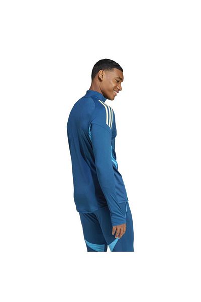 adidas Мъжко яке с яка стойка, синьо, тренировъчно, Tiro25C