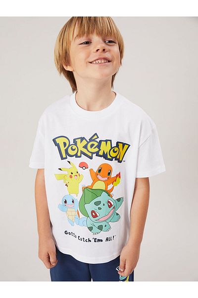 LC Waikiki Tricou pentru copii LCW Kids Crew Neck Pokemon imprimat pentru băiat