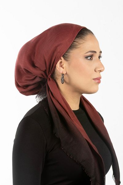 safura New Design Plug-And-Play Bonnet Scarf - Gradient Pattern, Adjustable Neck Elastic, Anti-Slip Velvet Stripe