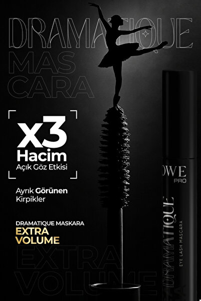 JOWE Kıvrım ve Hacim Veren, Kusursuz Ayıran Dramatique Volume Mascara - Siyah