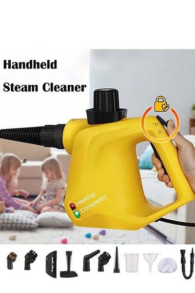 Saharaz Handheld Steam Cleaner for Home,1000W,with 9 Accessories and Safety Lock,2.5M Extended Power Cord