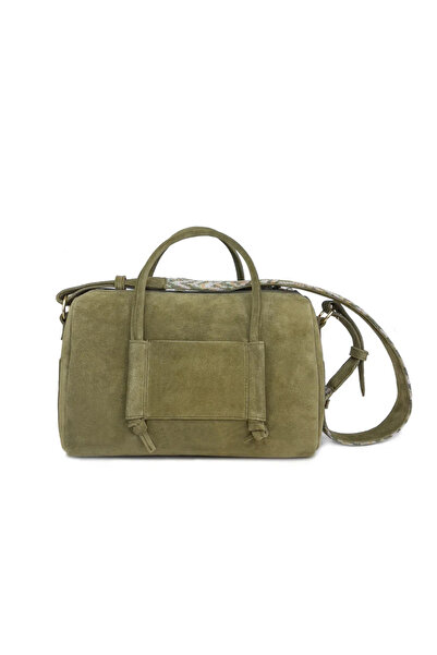D'ylla Atelier Suede Leather Women's Shoulder Bag from the Tethy Series - Stylish Design with Adjustable Strap - Sagewood