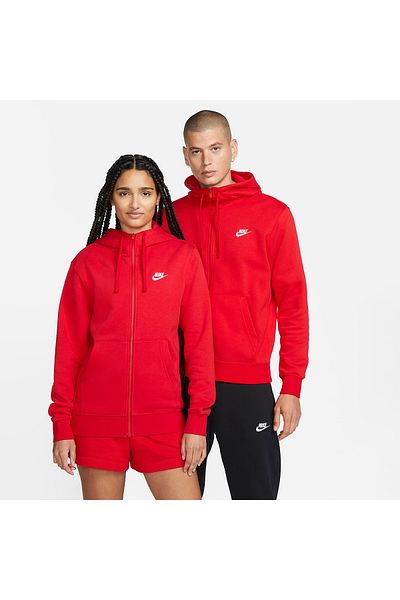 Nike Sportswear Club Fleece Men's Red Hooded Sweatshirt