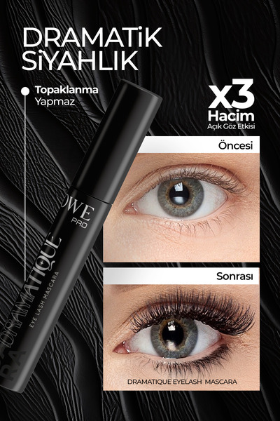 JOWE Kıvrım ve Hacim Veren, Kusursuz Ayıran Dramatique Volume Mascara - Siyah