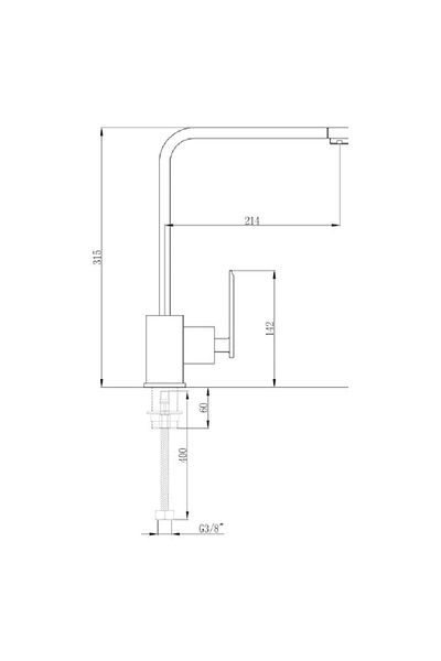 Penta Capella Matte Bronze Sink Faucet 5355Mb
