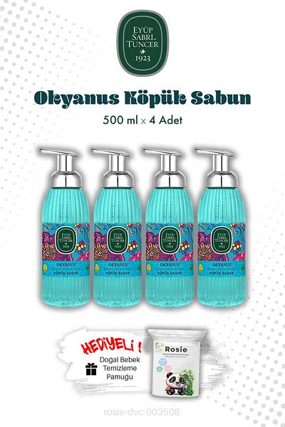 Eyüp Sabri Tuncer 500 ml Ocean Foam Soap X4 and Rosie