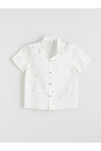 LC Waikiki Lcw Kids Resort Collar Printed Boy's Shirt