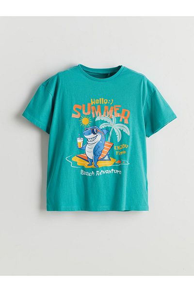 LC Waikiki Lcw Kids Crew Neck Boy's Pajamas Set with Shorts