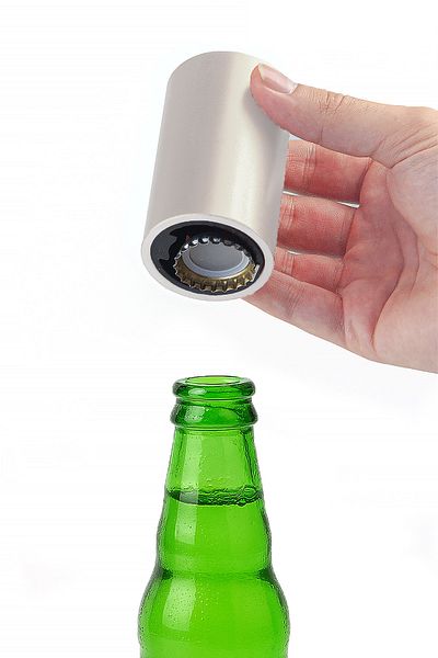 ihvanonline Magnetic Push Pull Automatic Bottle Opener White