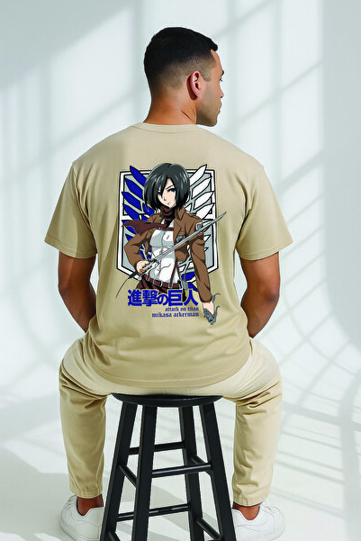 By Caspita Fashion Μπλουζάκι Lenithra Attack On Titan Mikasa Anime με στάμπα ...