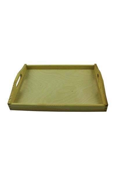 AzHome Serving Tray, With Handles, Wood, 30X40 cm