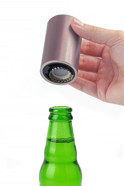 ihvanonline Magnetic Push Pull Automatic Bottle Opener Rosegold