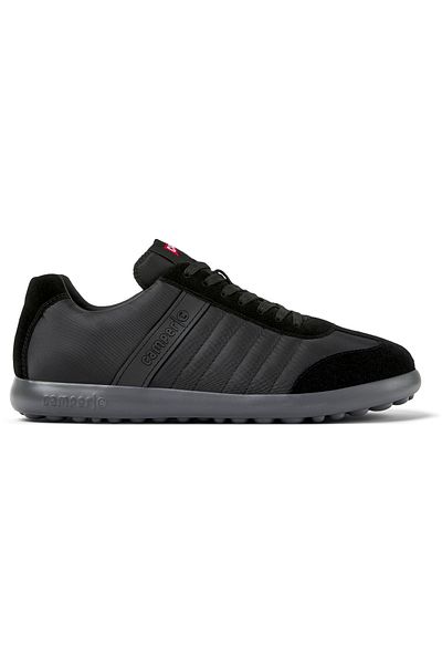CAMPER Men's Black Lightweight Sneakers with Stitch Details and Soft Soles Pelotasxlite