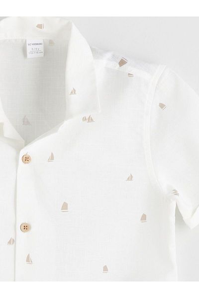 LC Waikiki Lcw Kids Resort Collar Printed Boy's Shirt