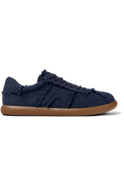 CAMPER Men's Navy Sneakers with Tassel Detail, Lightweight Soft Sole, Cotton, Lace-Up Pelotassoller