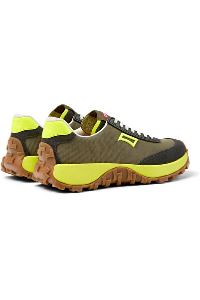 CAMPER Women's Green Lace-Up Sneakers with Color Detail and Soft Durable Sole DrifttrailVibram