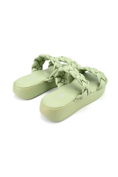Tmall Papuci Casual De Dama,Din piele ecologica,SP116,Verde