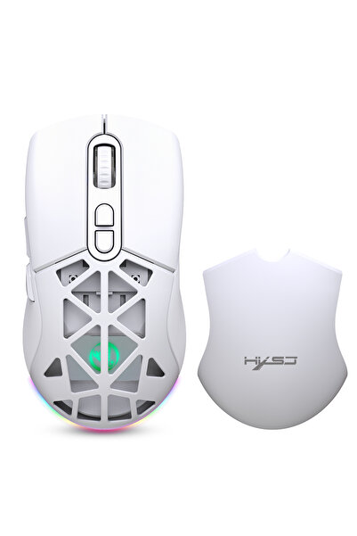 HXSJ T26 Çift Modlu 2.4g Bt5.1 Kablosuz Oyun Mouse 4800 Dpı Ayarlanabilir Erg...