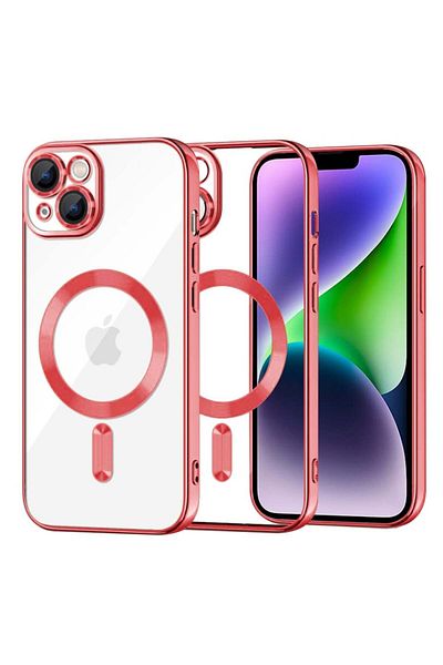SKYDDAR INNOVATION Case for iPhone 14 Plus, Luxury Shield Magsafe, Shockproof Protection, Red, sticker set