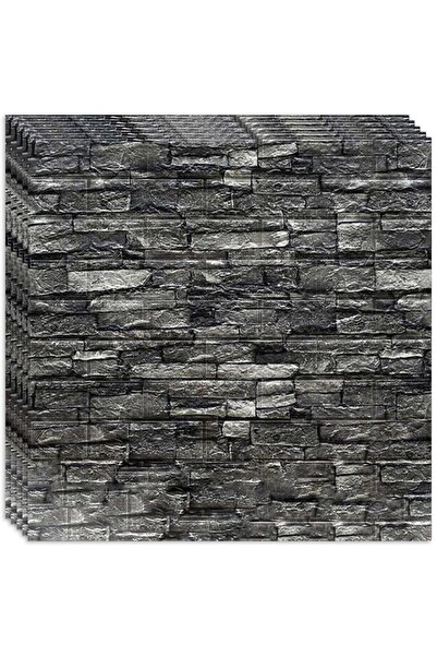 HOZRO Set 50 x Tapet 3D autoadeziv HOZRO, Model imitatie caramida, design modern, Piatra Gri