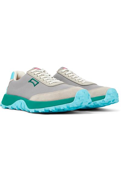 CAMPER Men’s Gray Sneaker With Hook And Loop Detail Soft Sole Lightweight Durable DrifttrailVibram