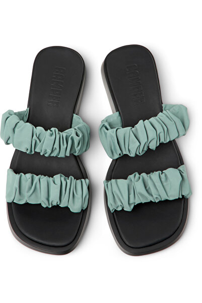 CAMPER Women’s Green Hook And Loop Heels with Stylish Modern Design and Comfortable Lightweight Sole Dana