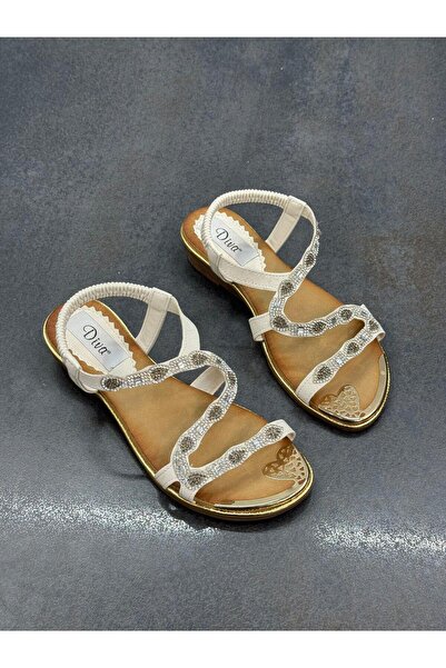 DİVA Γυναικεία Καθημερινά Ρούχα Λευκής Πέτρας Σανδάλια