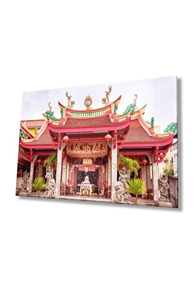 idealizbiz Temple Glass Painting 4mm Sticlă temperată durabilă, Decor de perete din sticlă Temple