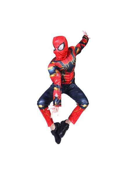 Depox Iron Spiderman costume set, New Era, red, glove with suction cups included, 3-5 years, 100-110 cm