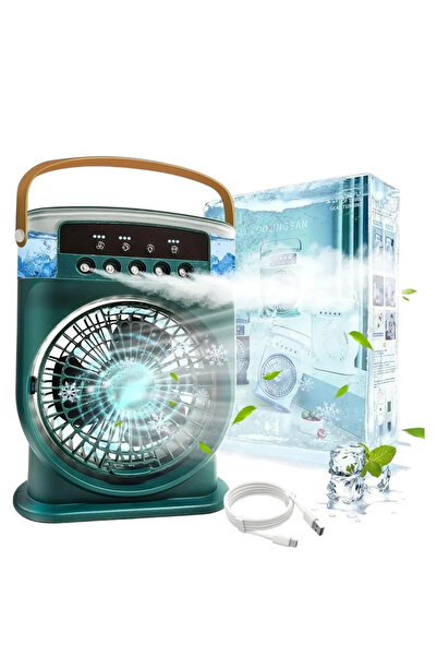 VOOKA Vanilatör Şarjlı 600 ml Su Hazneli Taşınabilir Masaüstü Vantilatör - Gü...