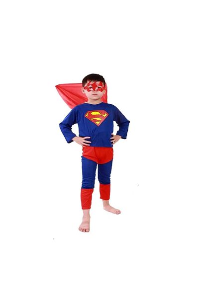 Depox Superman costume for children, blue, 100-110 cm, 3-5 years