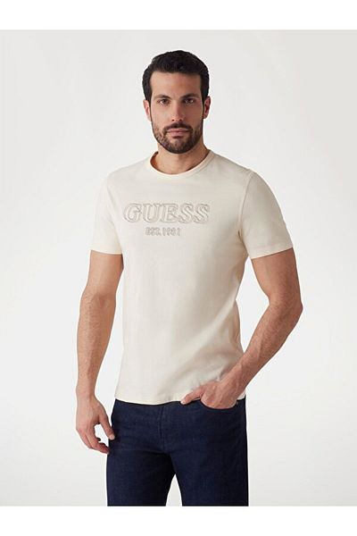 Guess Ss Cn Logo Men's Slim Fit T-Shirt
