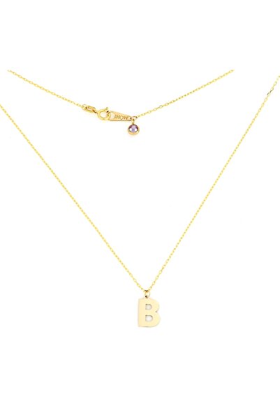 MOHI Fine Jewellery Lant cu initiala B din aur galben de 14k
