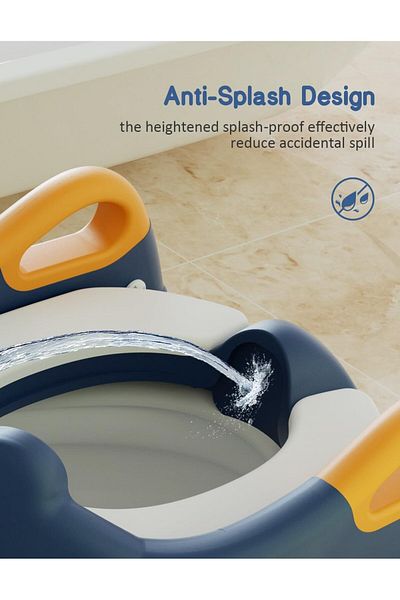 fulina Potty Training Seat with Step Stool Ladder,Comfortable Safe with Anti-Slip Pads Ladder,Yellow