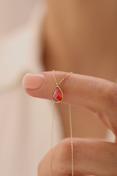 YAVUZ KUYUMCULUK 14 Ayar Altın Yakut Taşlı Kolye