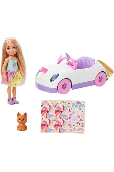 mattel Barbie Playset - Chelsea Doll and Unicorn Car