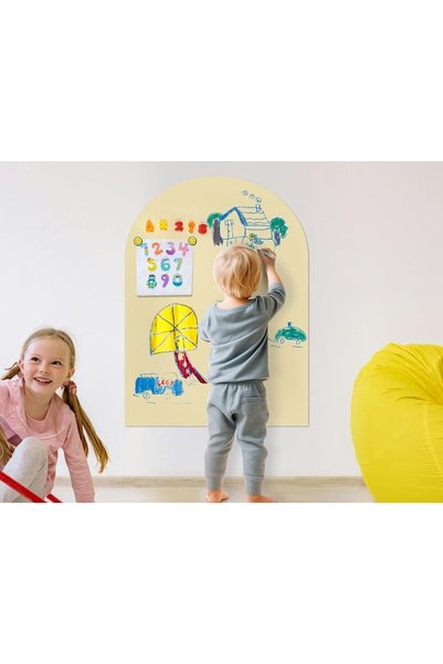 Hdg Yapışkanlı Manyetik Duvar Panosu Mıknatıs tutan Pano 60x90 cm AÇIK SARI